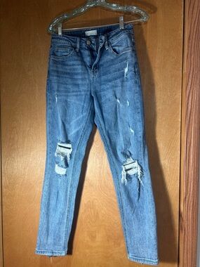 Altar'd State Distressed Blue Skinny Jeans